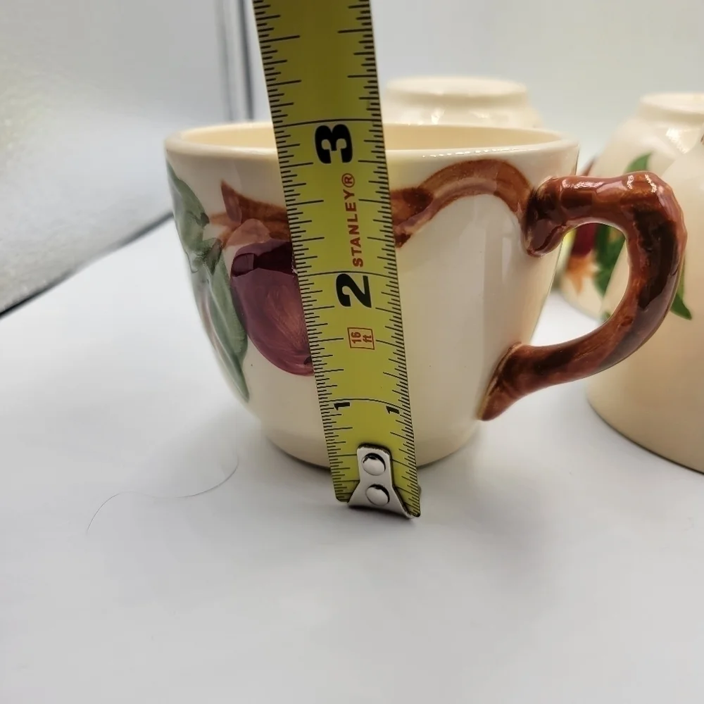 Vintage Franciscan Apple Set of 4 Cups & 4 Saucers